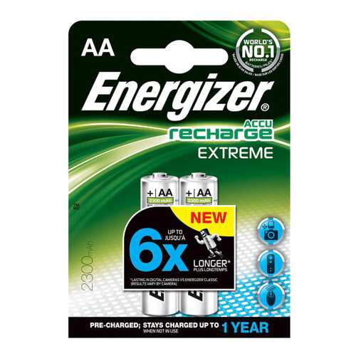 Аккумуляторная батарея Energizer Extreme AA-HR06 2 шт в Ситилинк