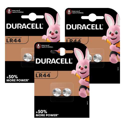 Батарейка Duracell LR44 1.5V 2шт (3 упаковки) в Ситилинк