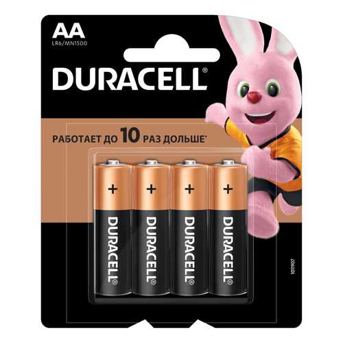 Батарейка Duracell LR6 АА 4 шт в Ситилинк