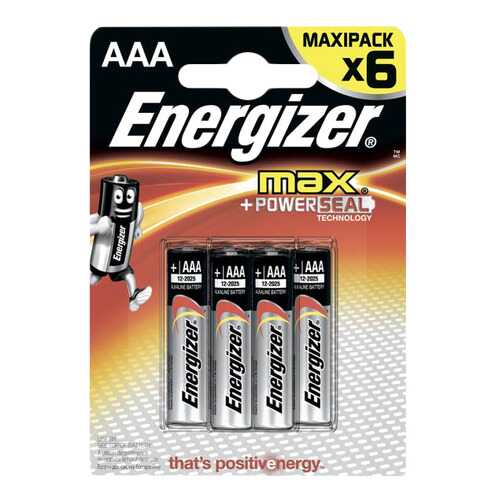 Батарейка Energizer MAX AAA-LR03 6 шт в Ситилинк