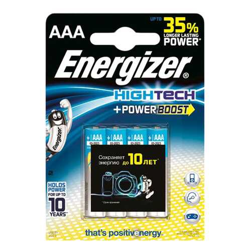 Батарейка Energizer Power Boost Tech AAA-LR03 4 шт в Ситилинк