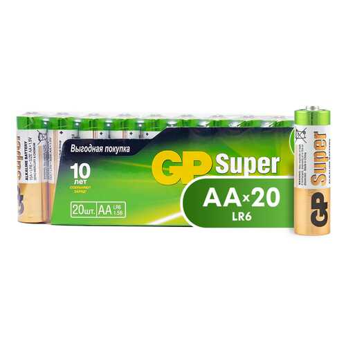 Батарейка GP Super Alkaline АА (15A-2CRVS20) 20 шт в Ситилинк