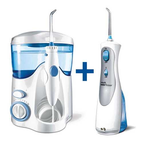 Ирригатор Waterpik WP-100 + Waterpik WP-450 White в Ситилинк