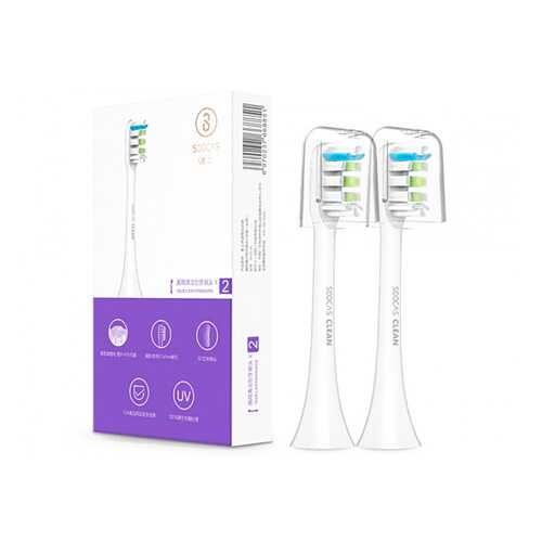 Насадка для зубной щетки Soocas Electric Sonic Toothbrush X1 / X3 White 2 шт в Ситилинк