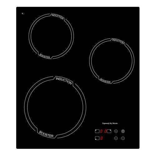 Встраиваемая варочная панель индукционная Zigmund & Shtain CIS 029.45 BX Black в Ситилинк
